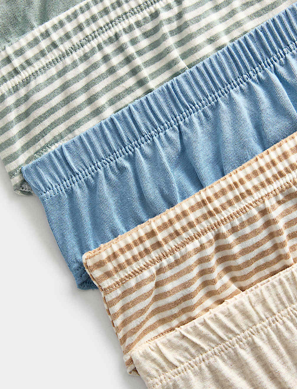 10 Pack Pure Cotton Stripes & Solids Briefs (2-14 Yrs)