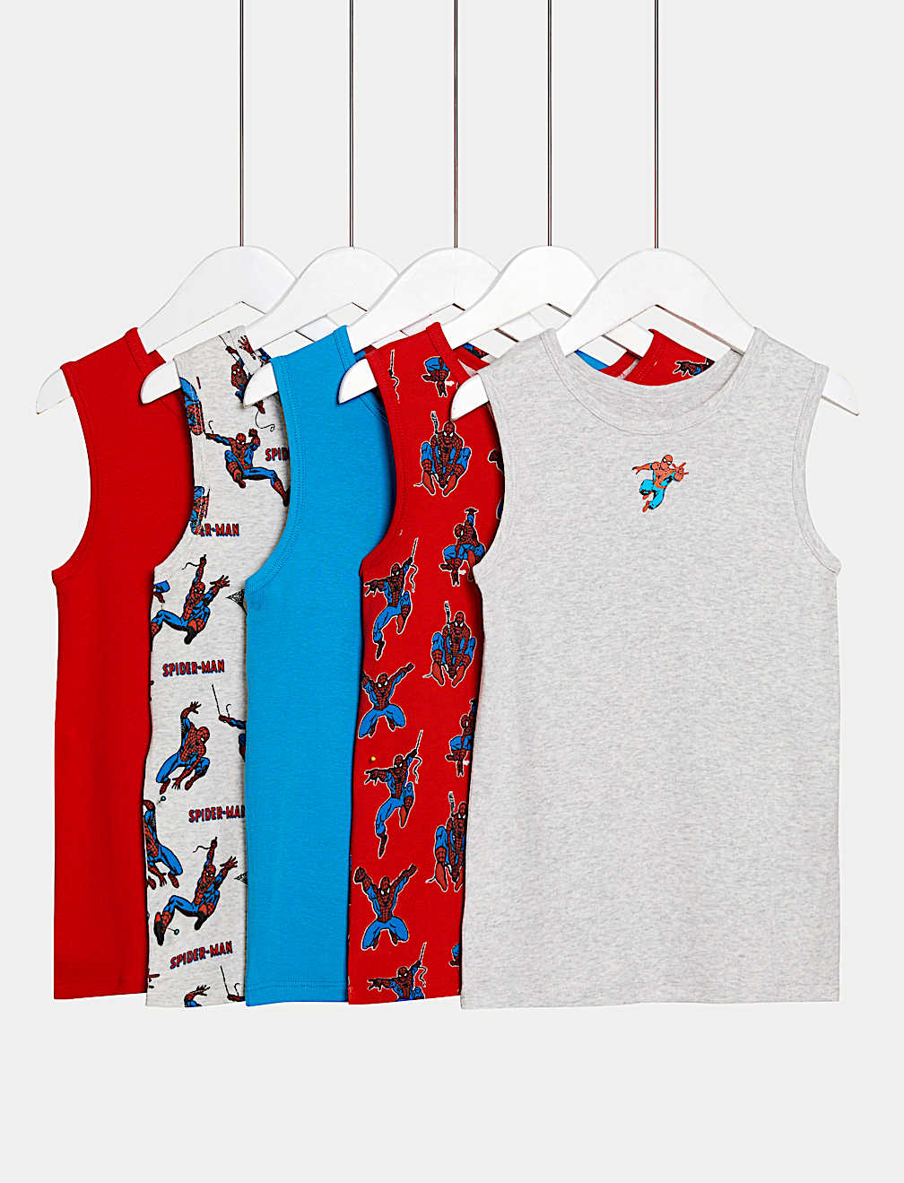5pk Spider-Man™ Vests (2-8 Yrs)