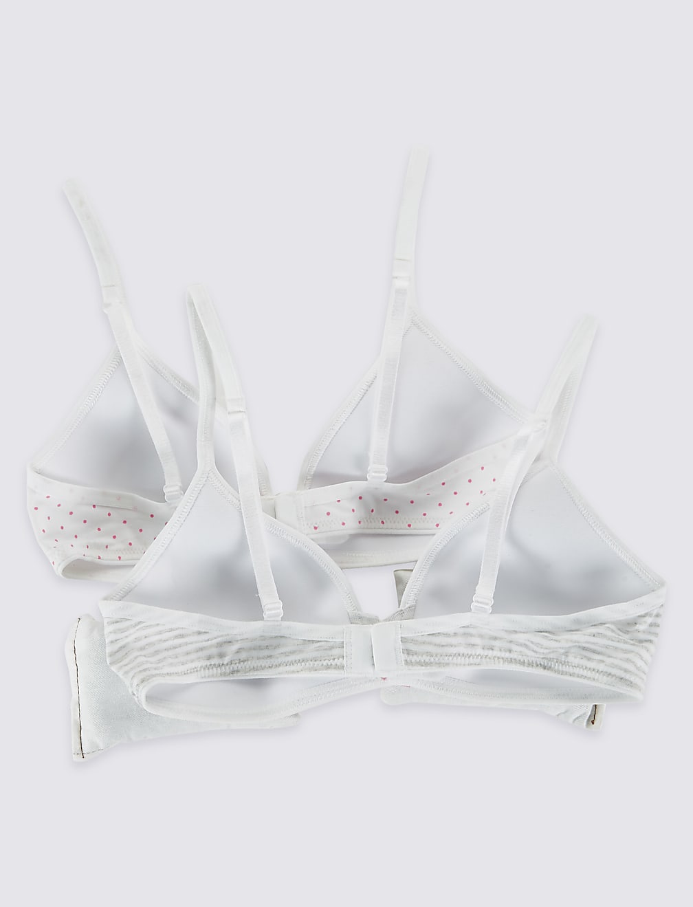 2 Pack Striped & Spotted Bras