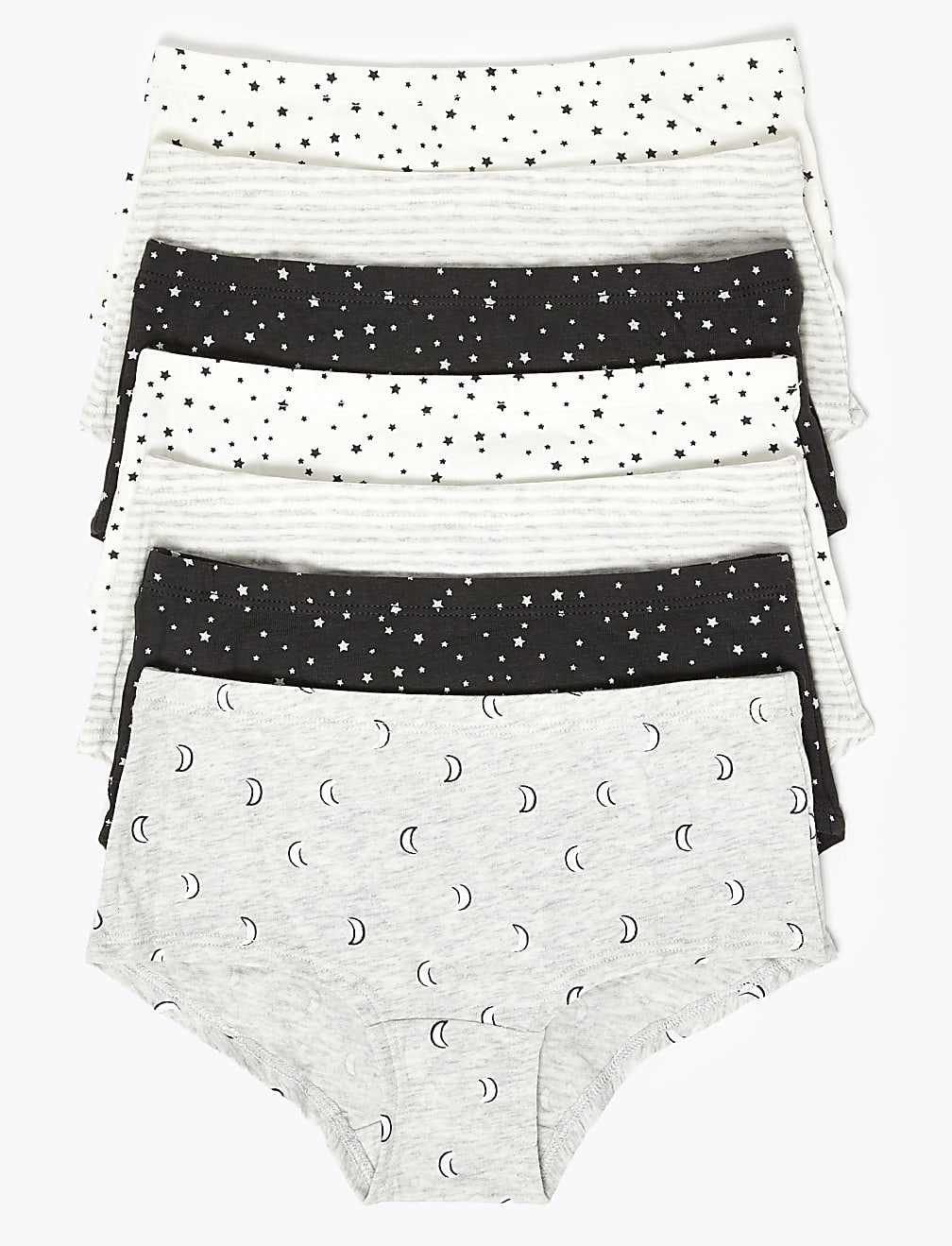 7 Pack Star Shorts (2-16 Yrs)