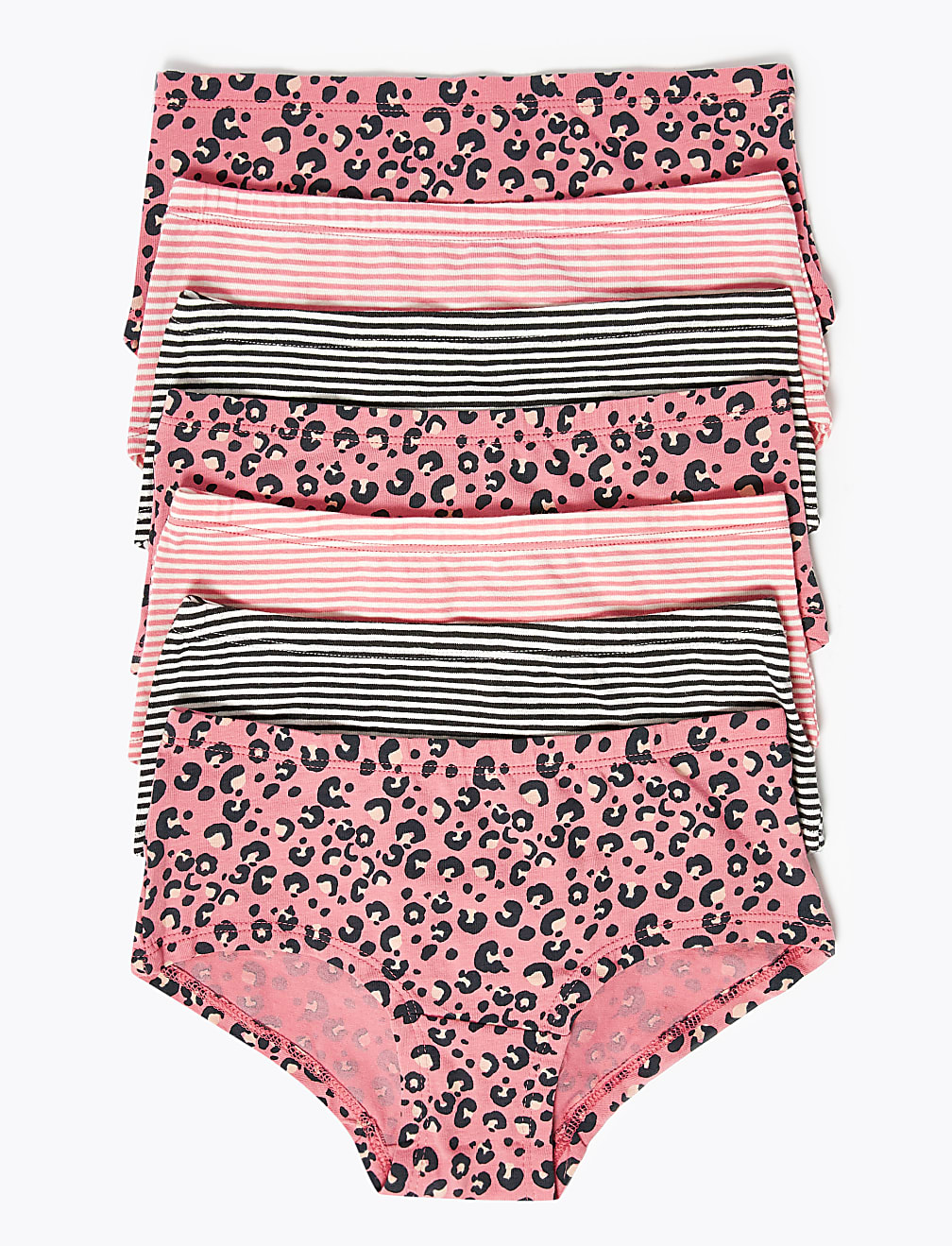 7pk Cotton with Stretch Animal Print Shorts (2-16 Yrs)