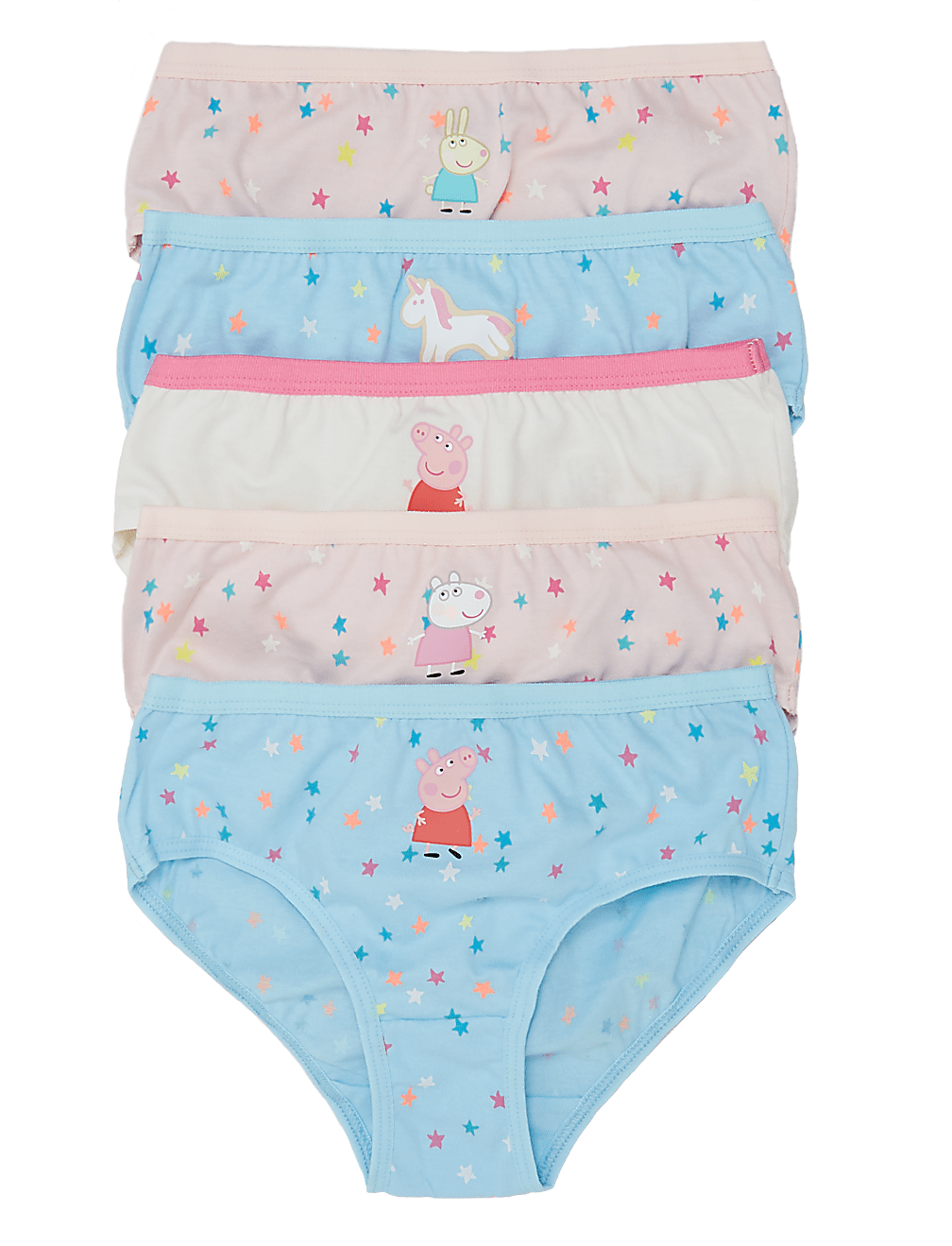 5pk Pure Cotton Peppa Pig™ Knickers (2-10 Yrs)