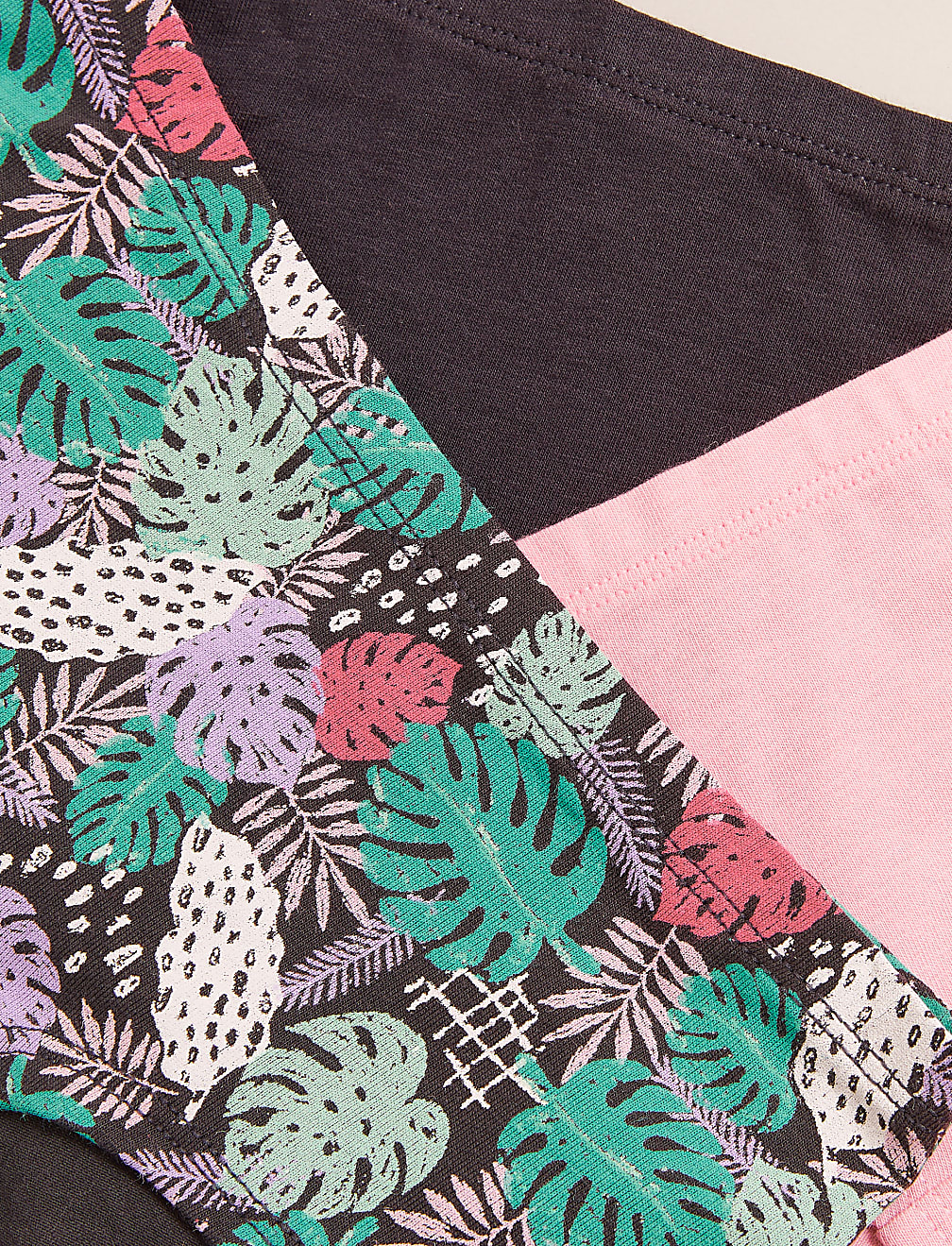 7pk Cotton Leaf Print Shorts (2-16 Yrs)
