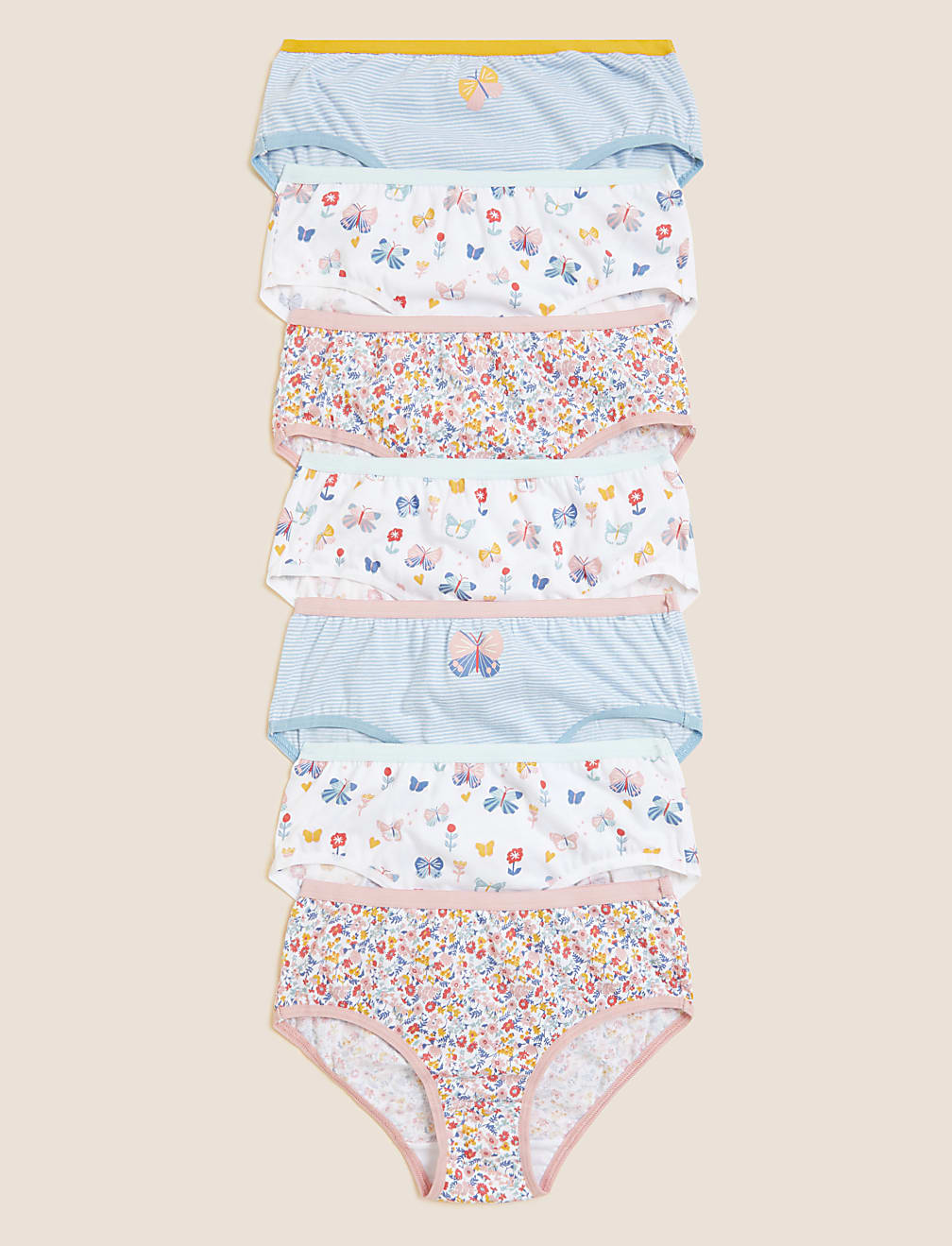 7pk Pure Cotton Butterfly Knickers