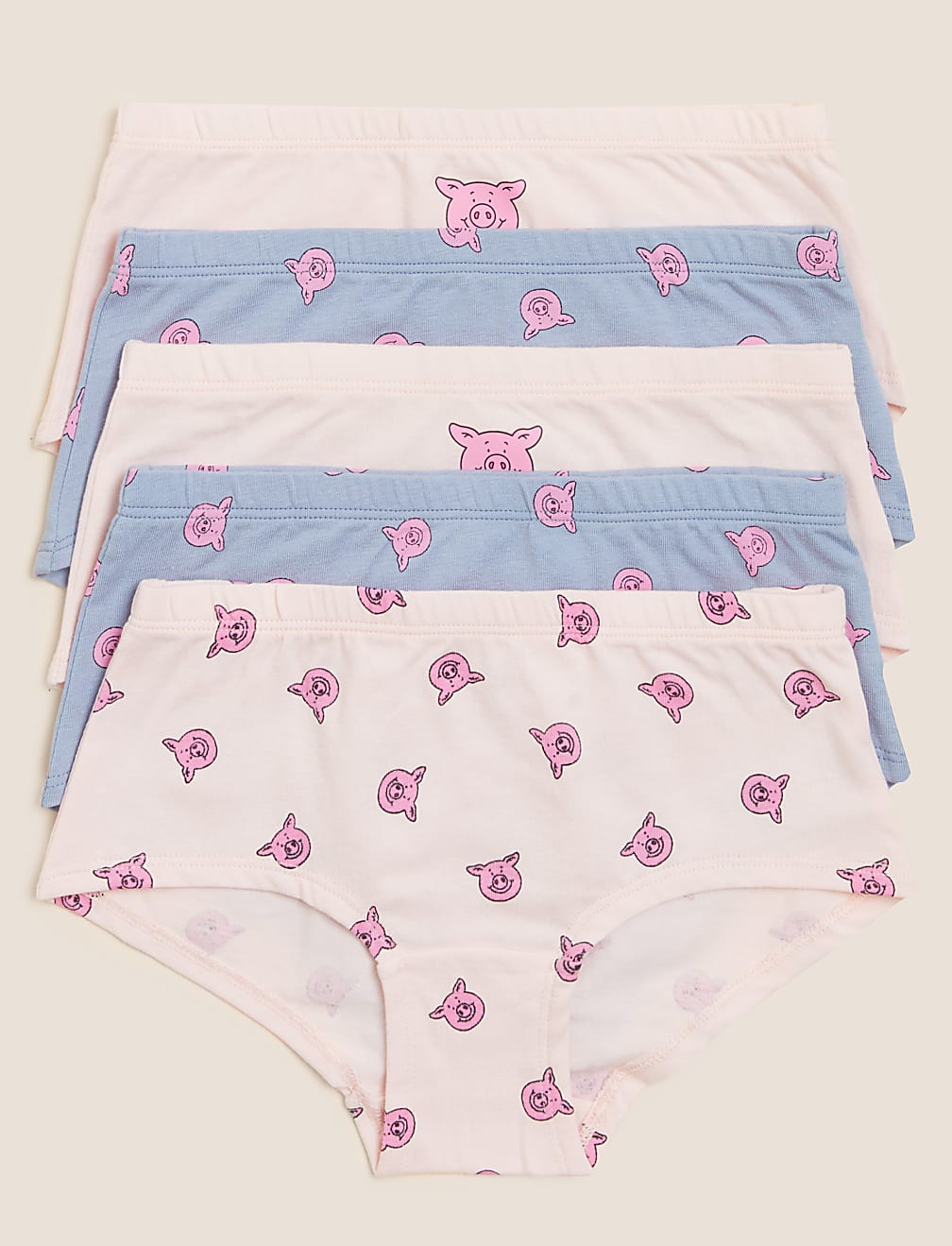 5pk Cotton with Stretch Percy Pig™ Shorts