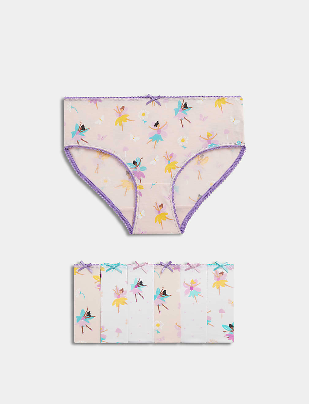 7pk Pure Cotton Flower Fairies Knickers