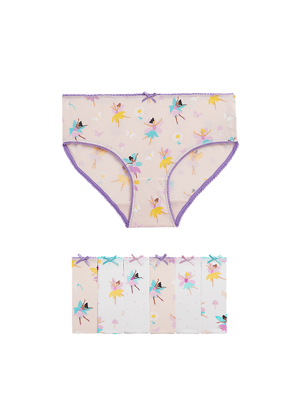 7pk Pure Cotton Flower Fairies Knickers