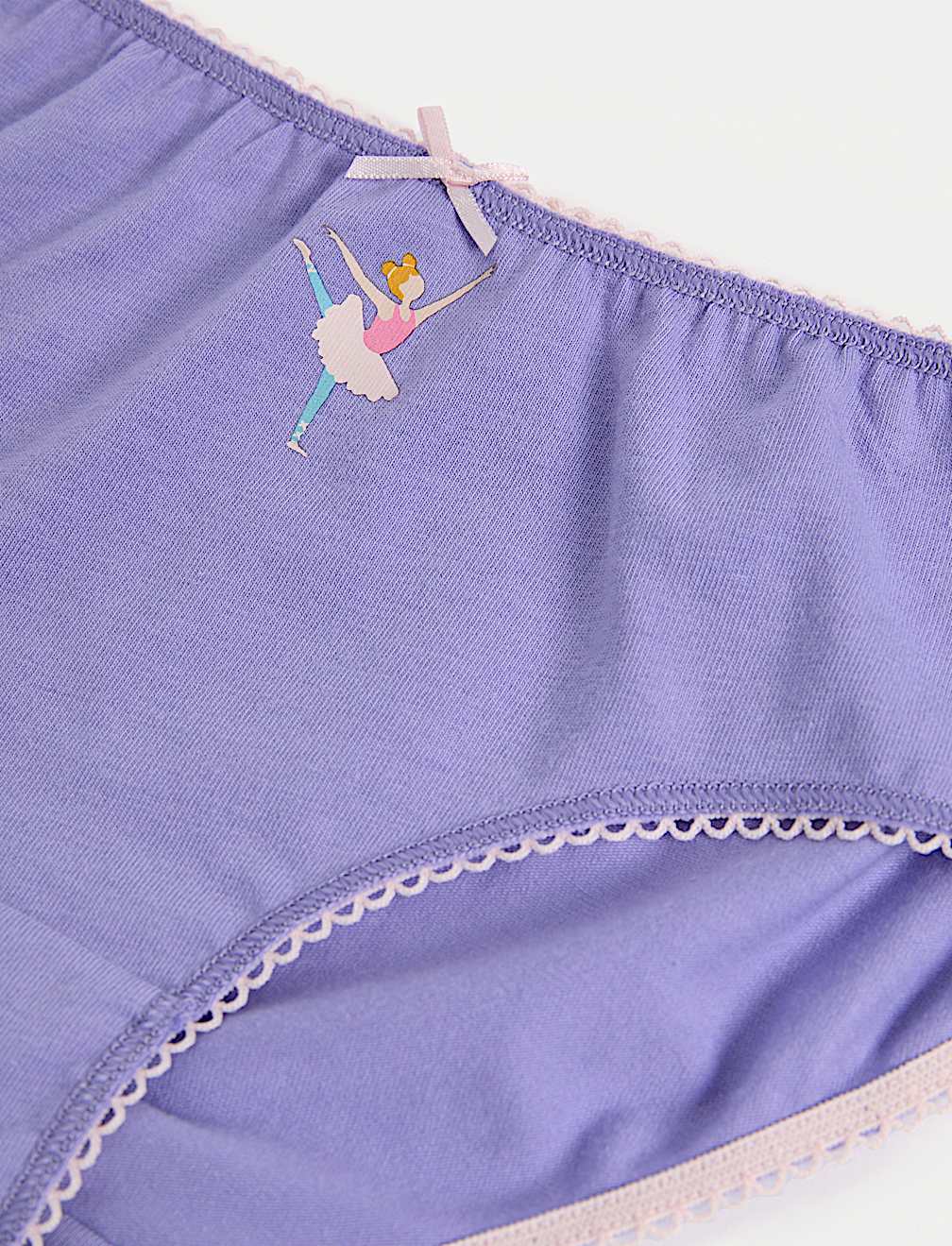 7pk Cotton with Stretch Ballerina Knickers (2-12 Yrs)
