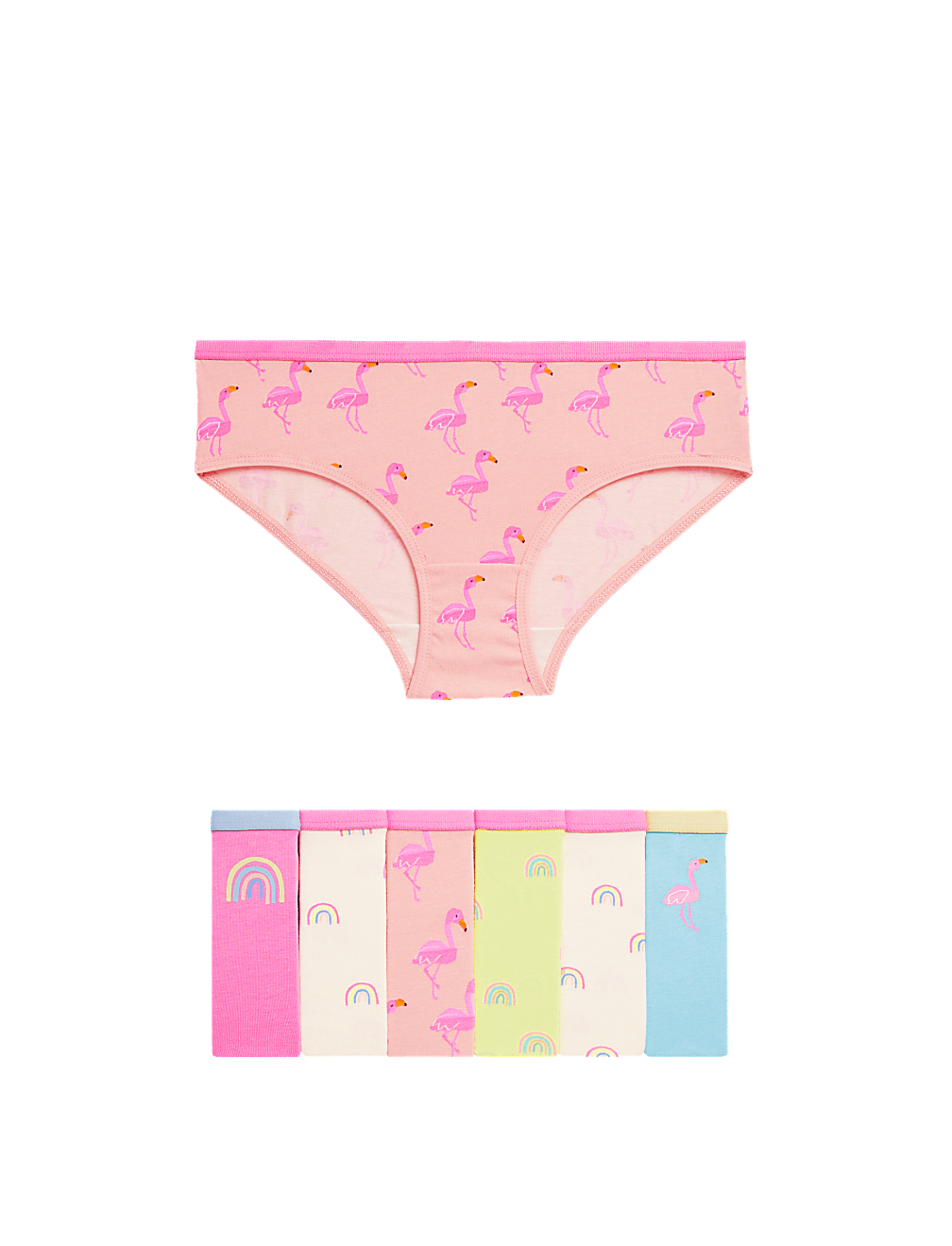 7pk Cotton with Stretch Rainbow Knickers (2-12 Yrs)
