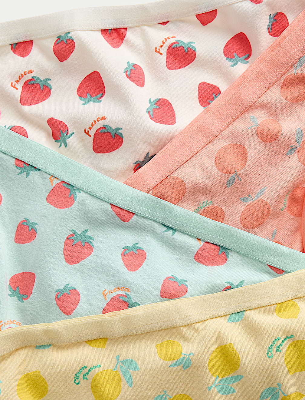 7pk Cotton Rich Fruit Print Knickers (2-12 Yrs)