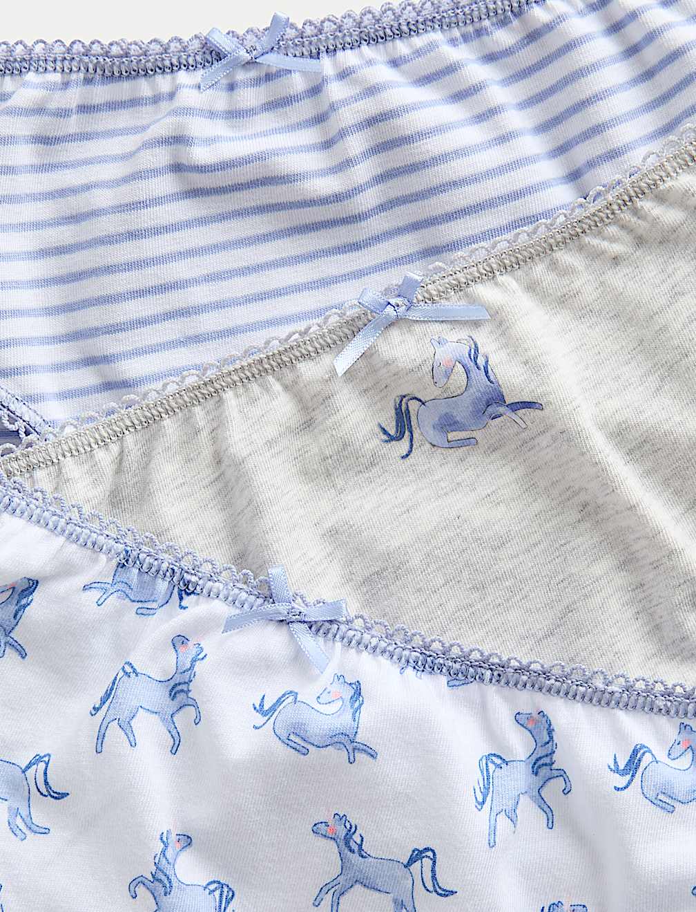 7pk Cotton with Stretch Unicorn Knickers (2-12 Yrs)