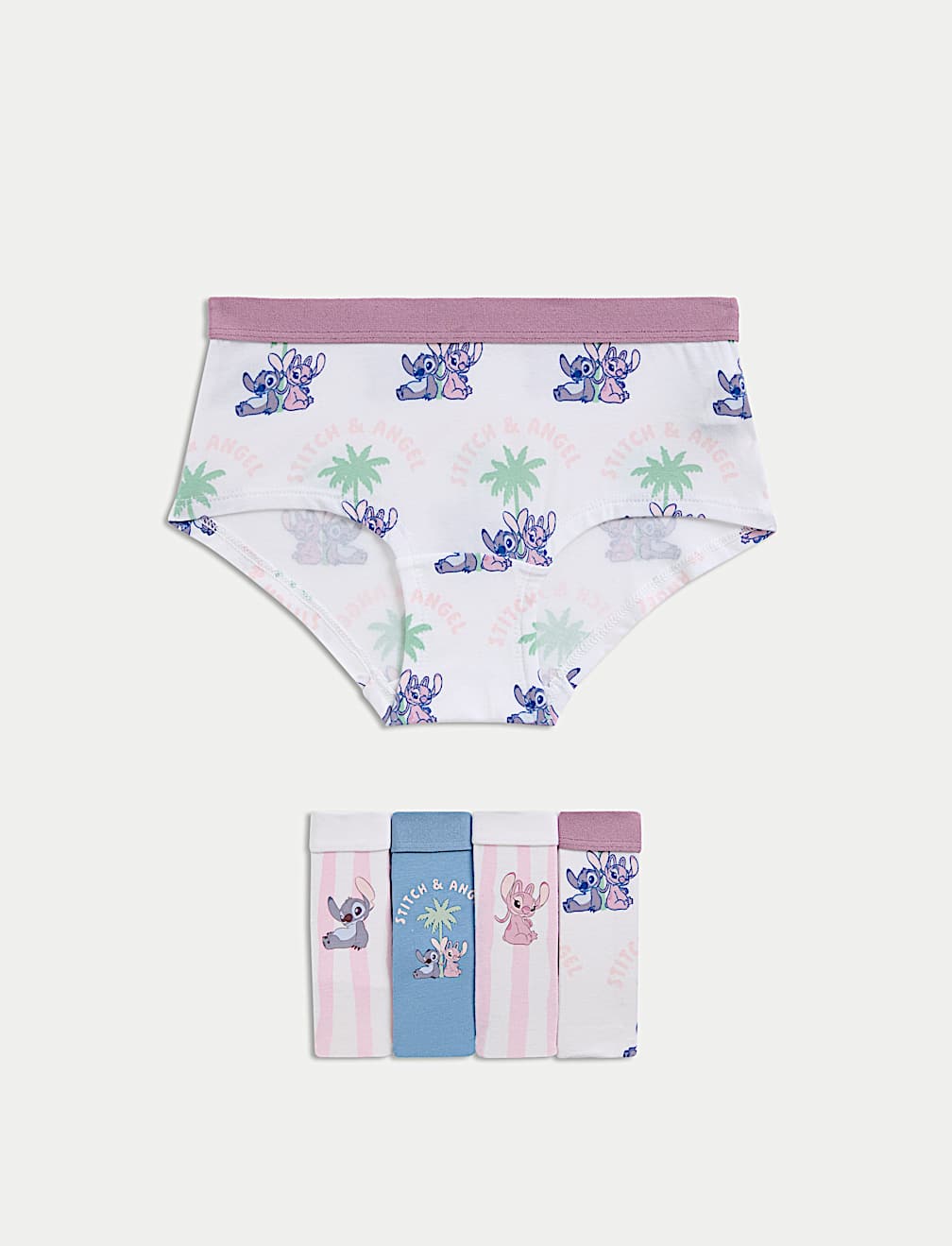 5pk Cotton with Stretch Lilo & Stitch™ Knickers (5-16 Yrs)