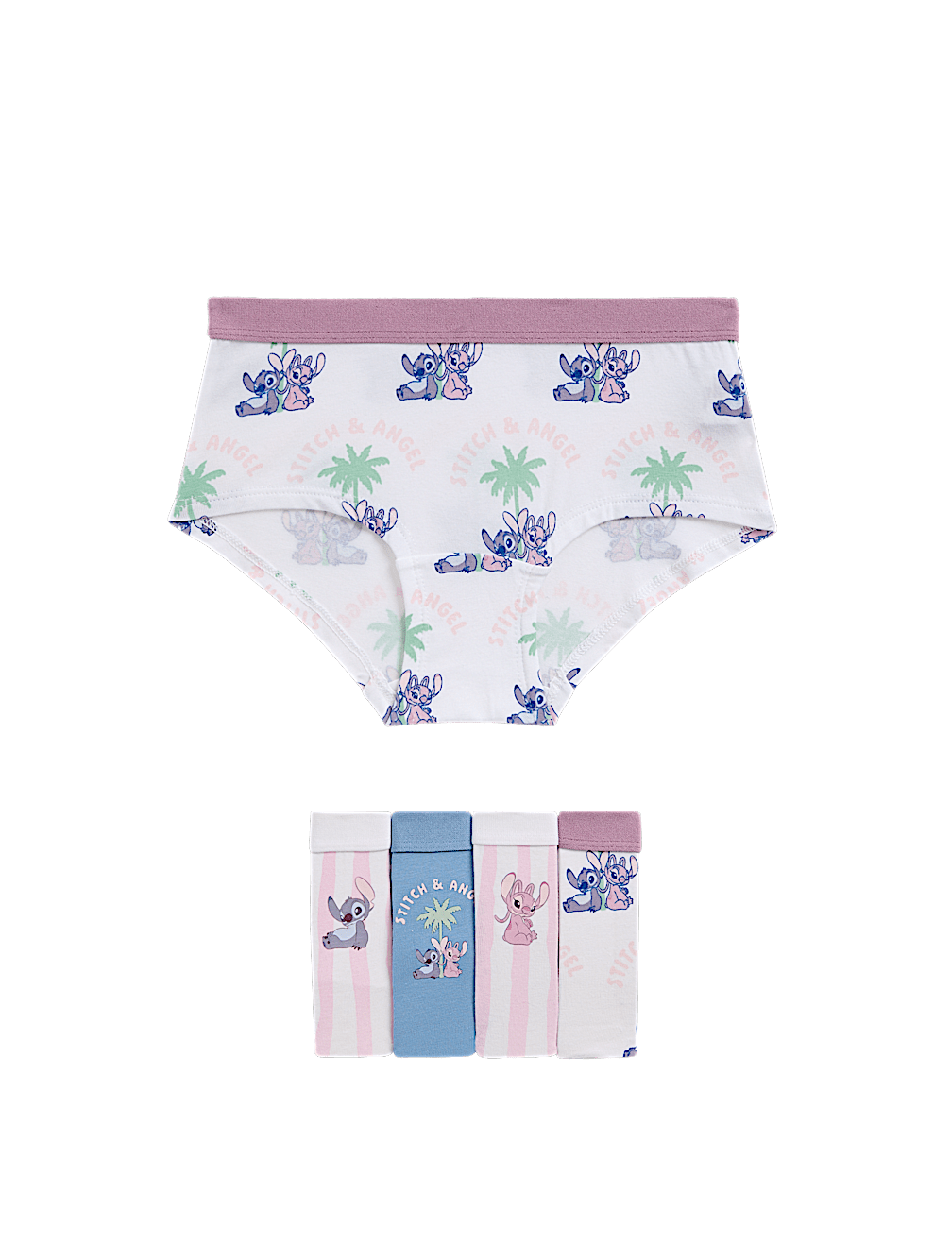 5pk Cotton with Stretch Lilo & Stitch™ Knickers (5-16 Yrs)