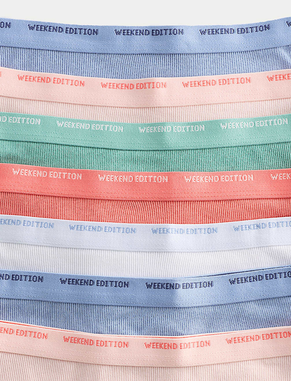 7 Pack Cotton Rich Ribbed Knicker Shorts (5-16 Yrs)