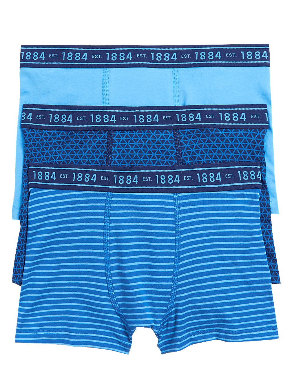 3pk Cotton with Stretch Trunks (6-16 Yrs)