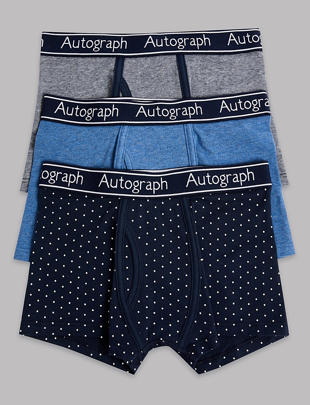 3 Pack Cotton with Lycra® Trunks (6-16 Years)