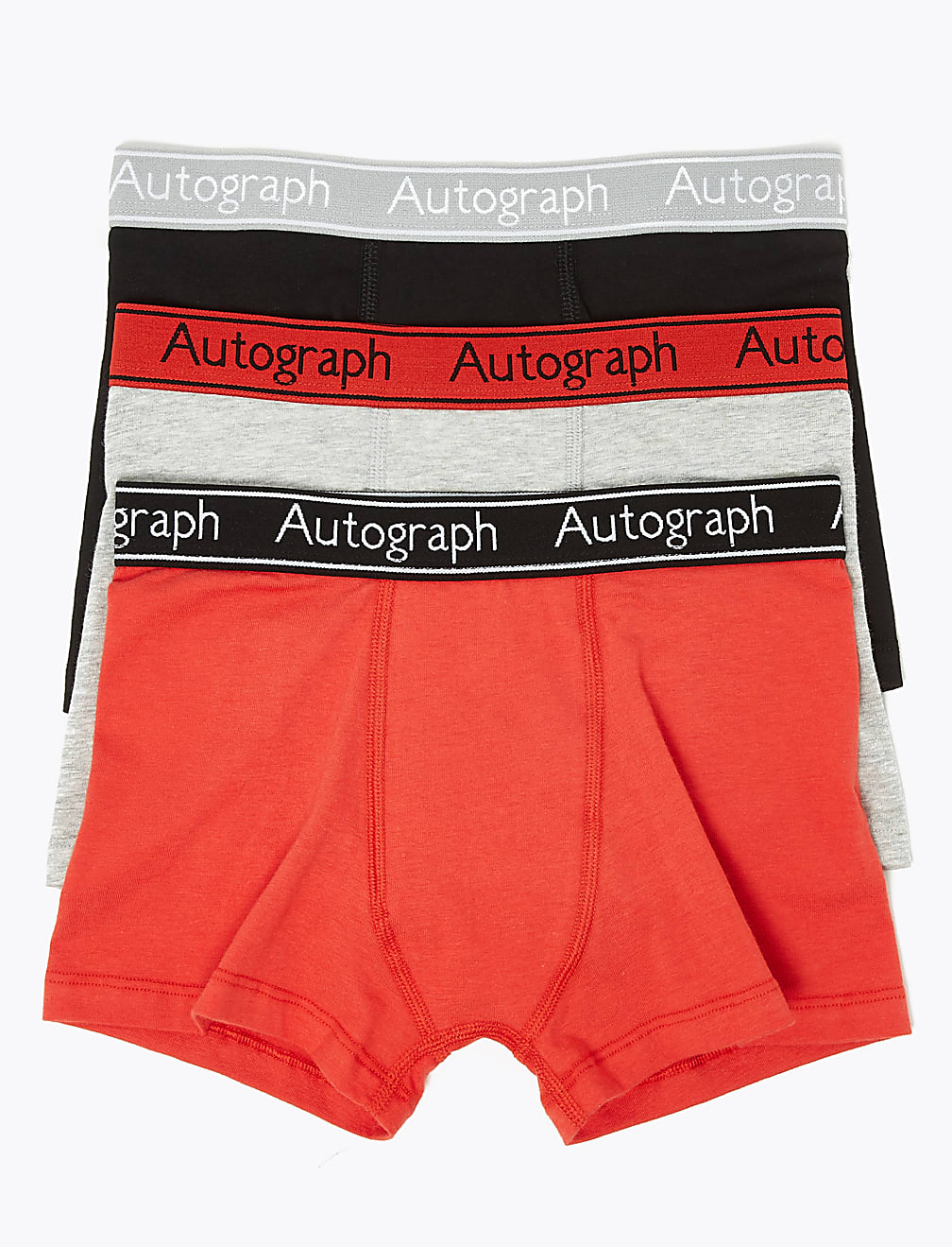 3 Pack Cotton with Lycra® Trunks (6-16 Yrs)