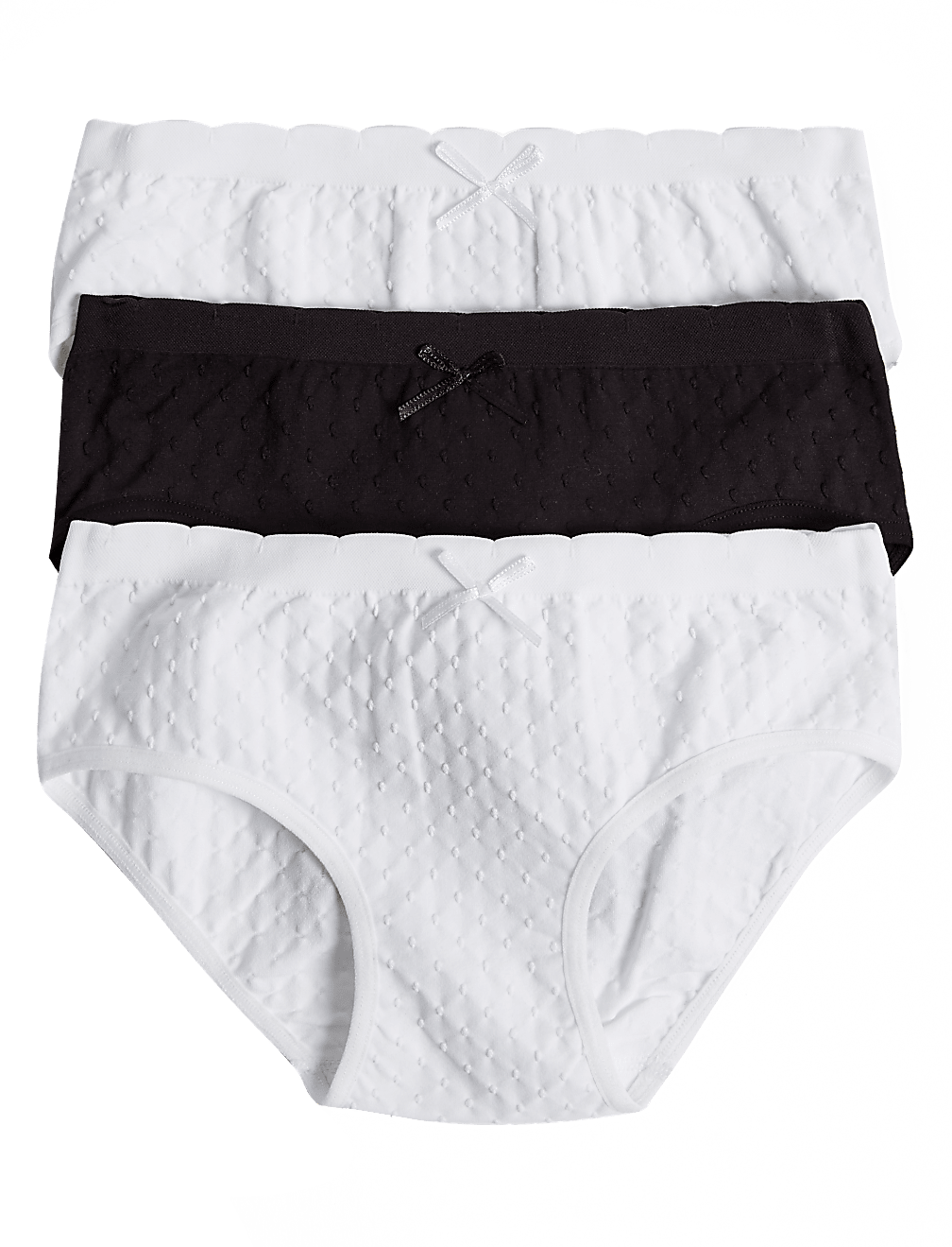 3 Pack Seamfree Bikini Knickers (6-16 Years)