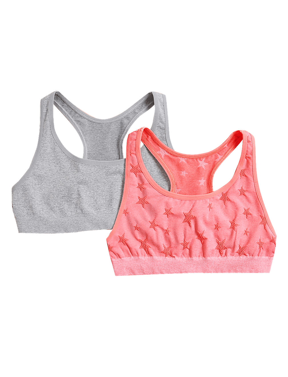 2pk Seamfree Star Crop Tops (6-16 Yrs)