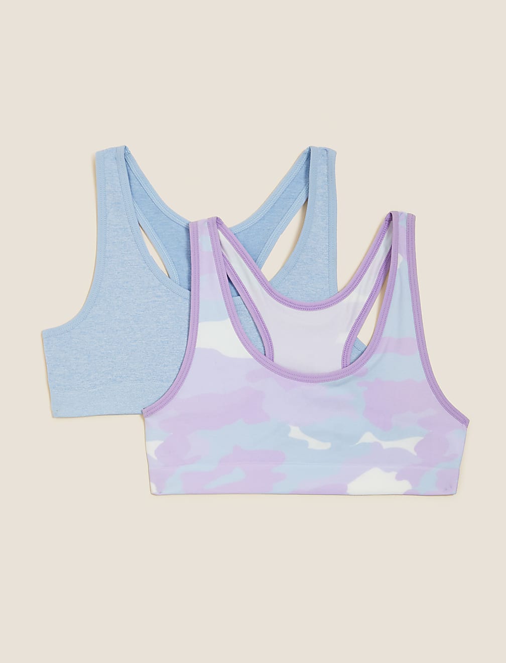 2P SF Camo Racer Back Crop Tops (6-16 Yrs)