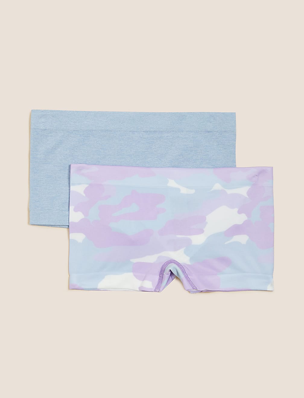 2pk Seamfree Camo Shorts (6-16 Yrs)
