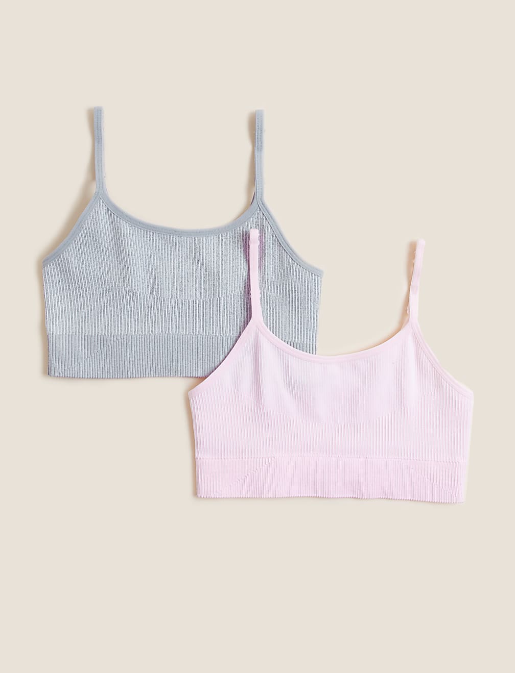 2pk Seamfree Crop Tops (9-16 Yrs)