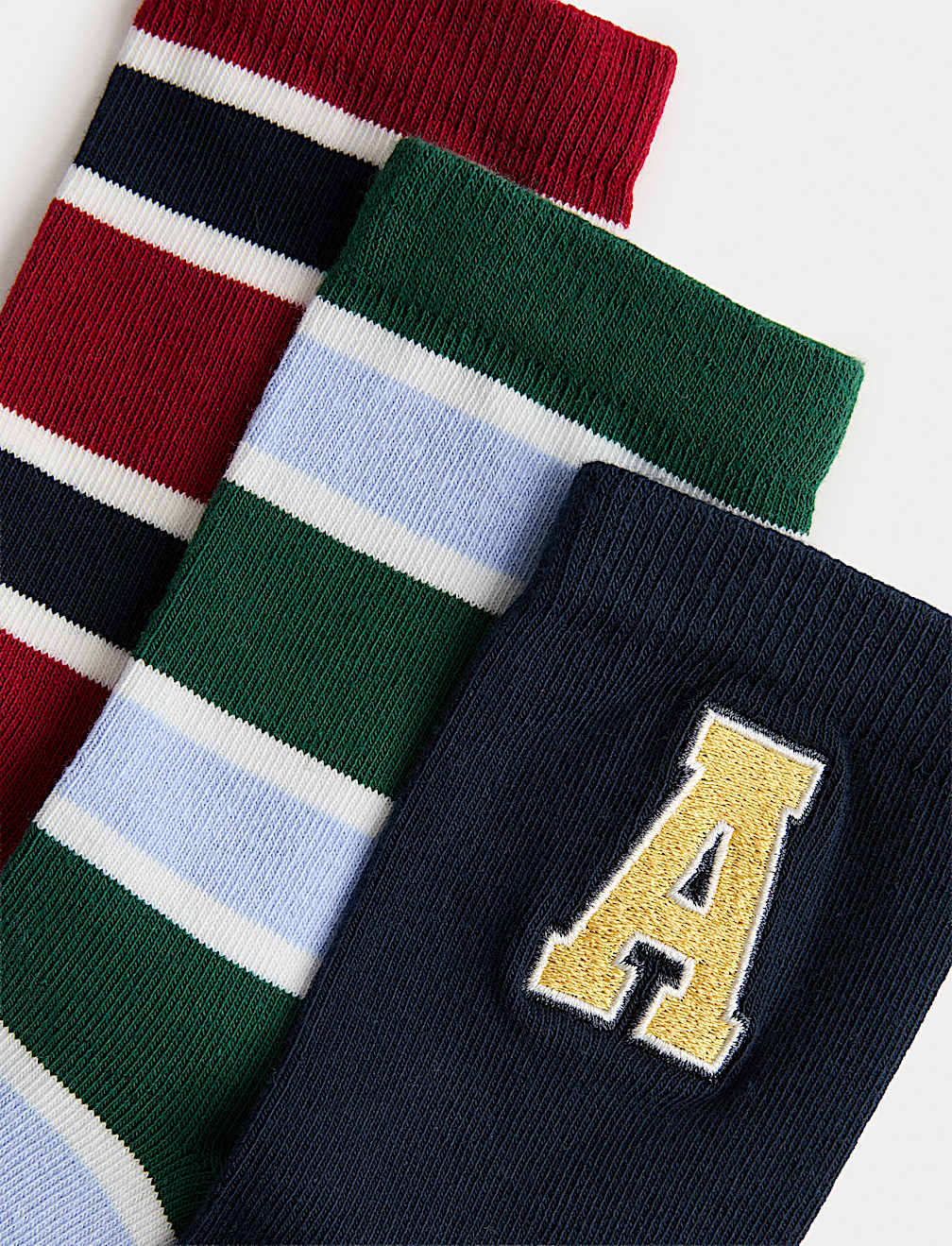 3 Pack Cotton Rich Ankle Socks (6 Small - 7 Large)