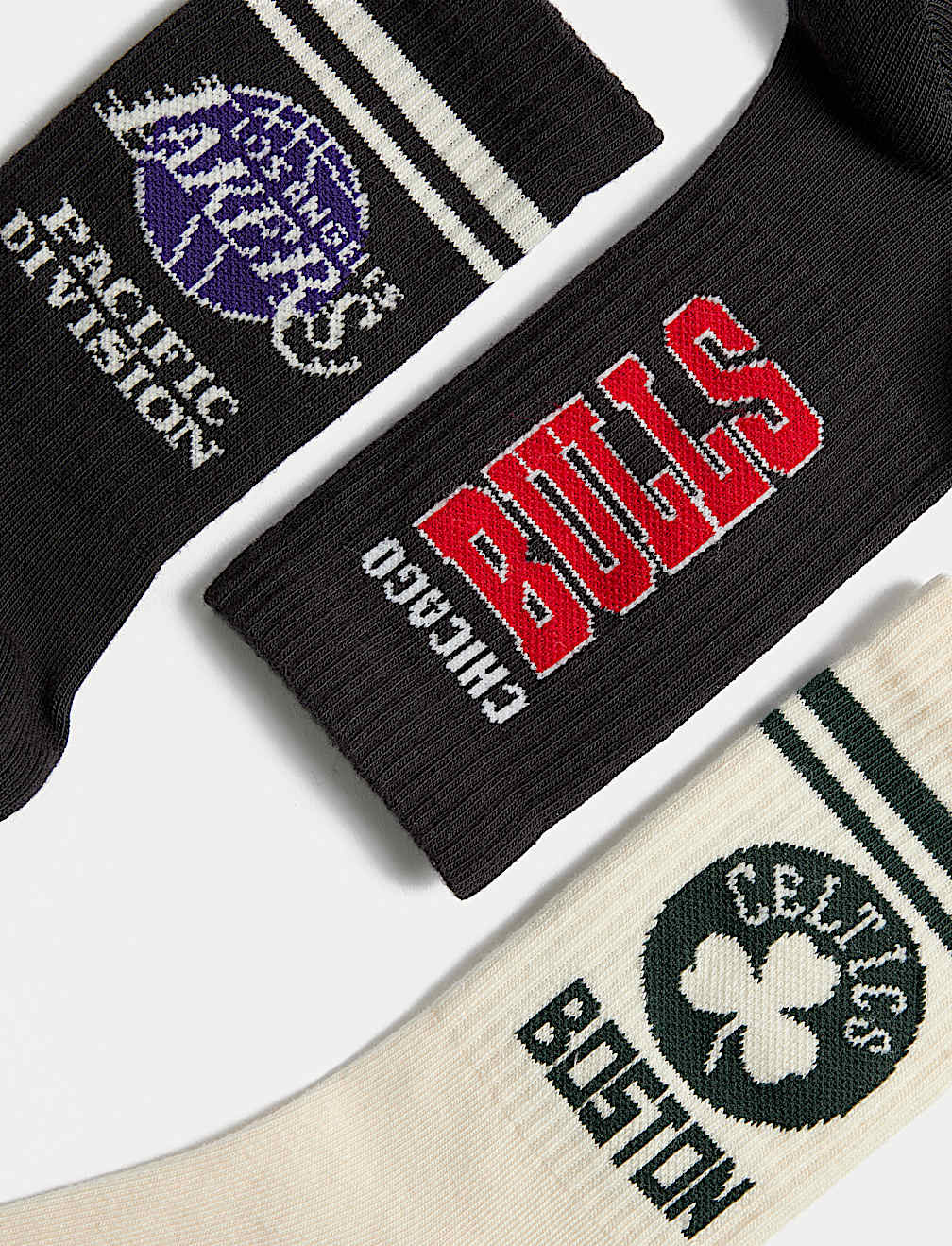 3pk Cotton Rich NBA™ Sports Socks (6 Small - 10.5 Large)