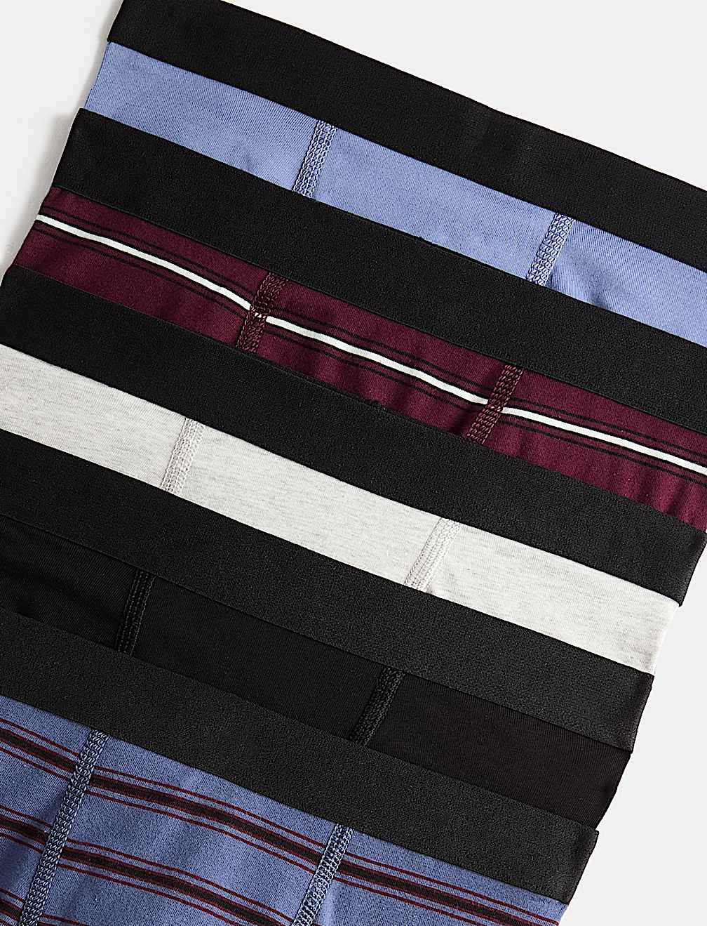 5 Pack Cotton Rich Striped Trunks (5-16 Yrs)