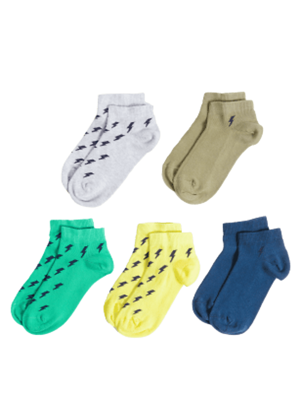 5pk Cotton Rich Lightning Trainer Liners™