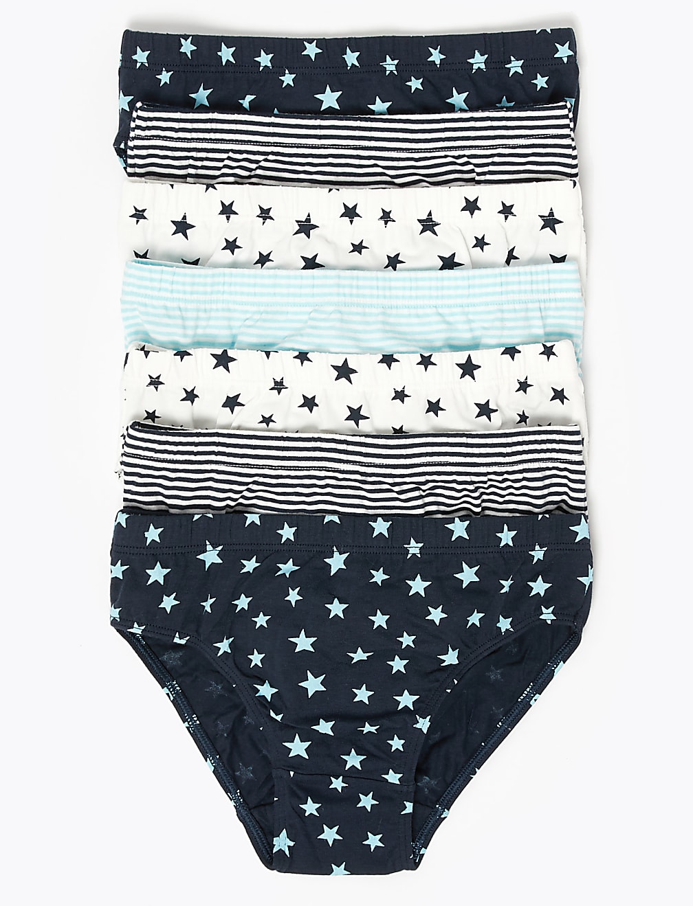 7 Pack Cotton with Stretch Star Briefs (2-7 Yrs)