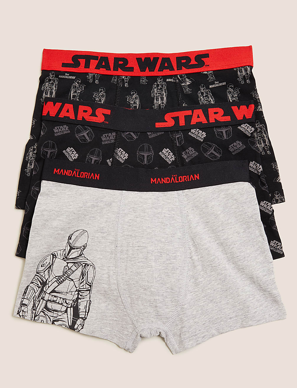 3pk Cotton Rich Star Wars™ Trunks (4-14 Yrs)