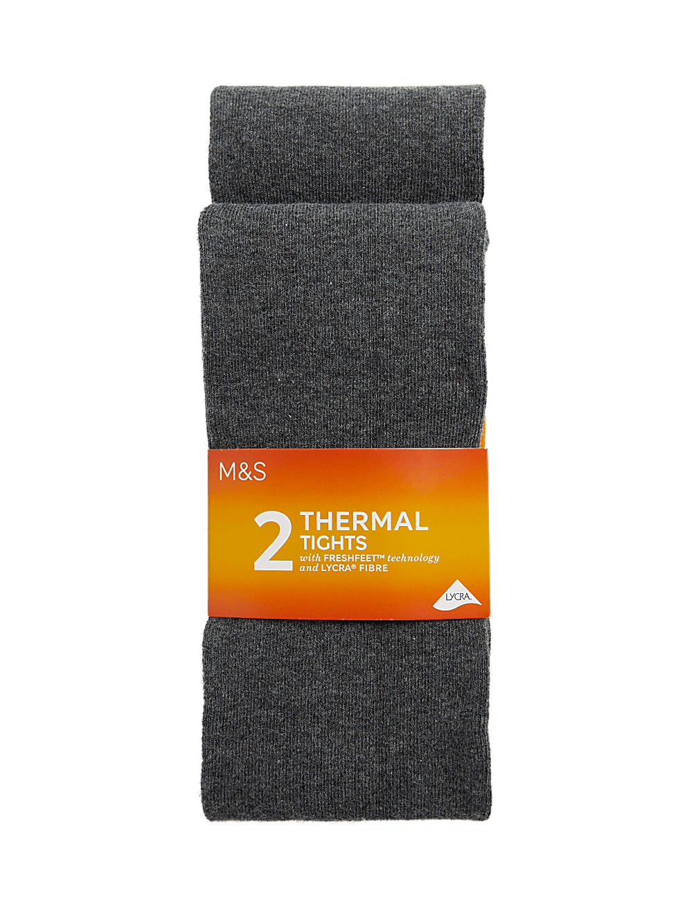 2pk Cotton Rich Thermal Tights (4-14 Yrs)