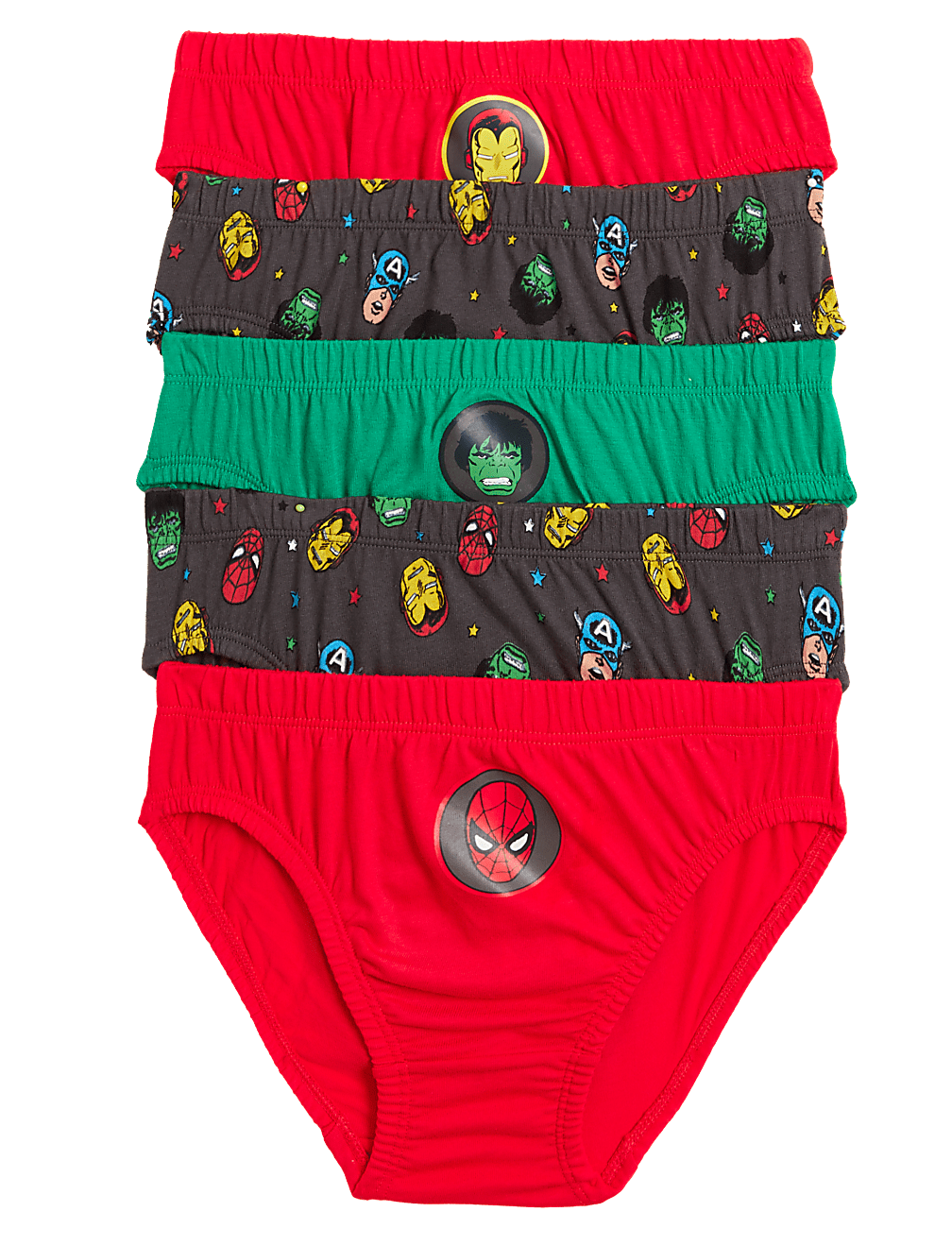 5pk Pure Cotton Avengers™ Briefs (2-12 Yrs)