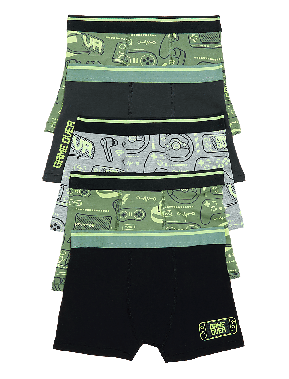 5pk Cotton Rich Gaming Trunks