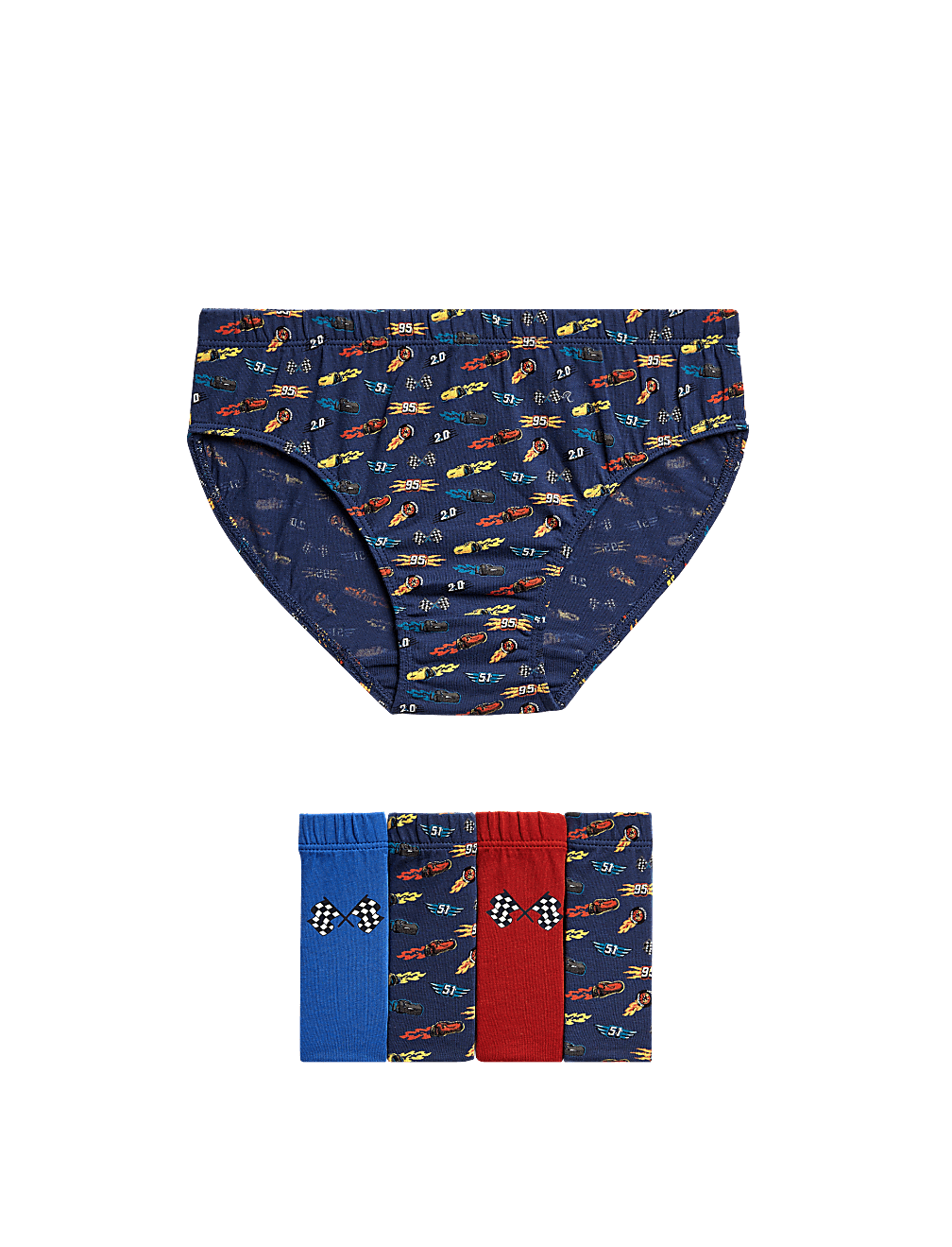 5pk Pure Cotton Cars™ Briefs (2-10 Yrs)