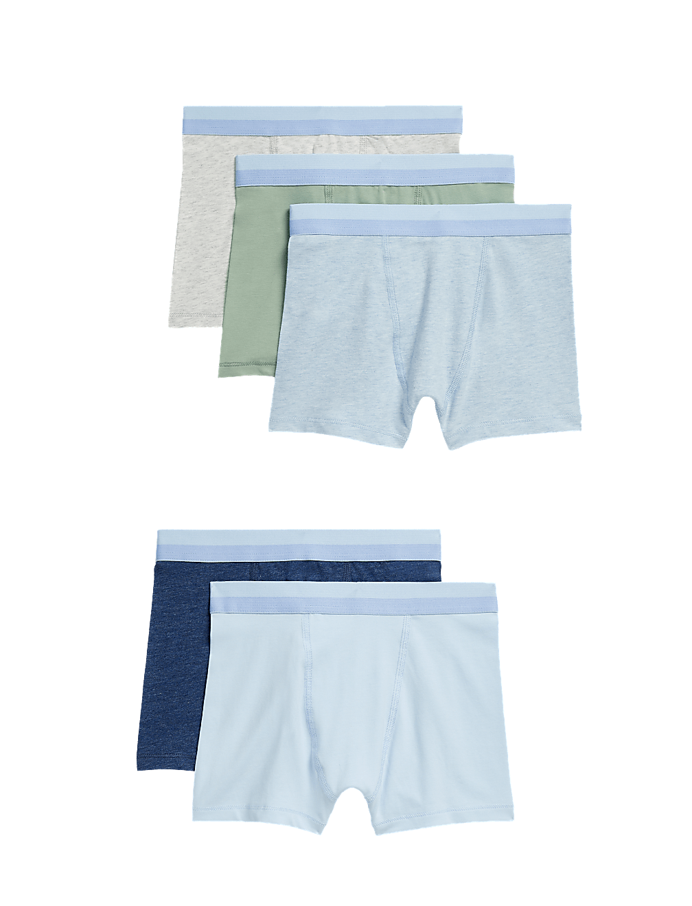 5pk Cotton with Stretch Trunks (5-16 Yrs)