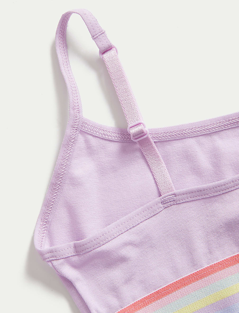5pk Cotton with Stretch Rainbow Crop Tops (6-16 Yrs)