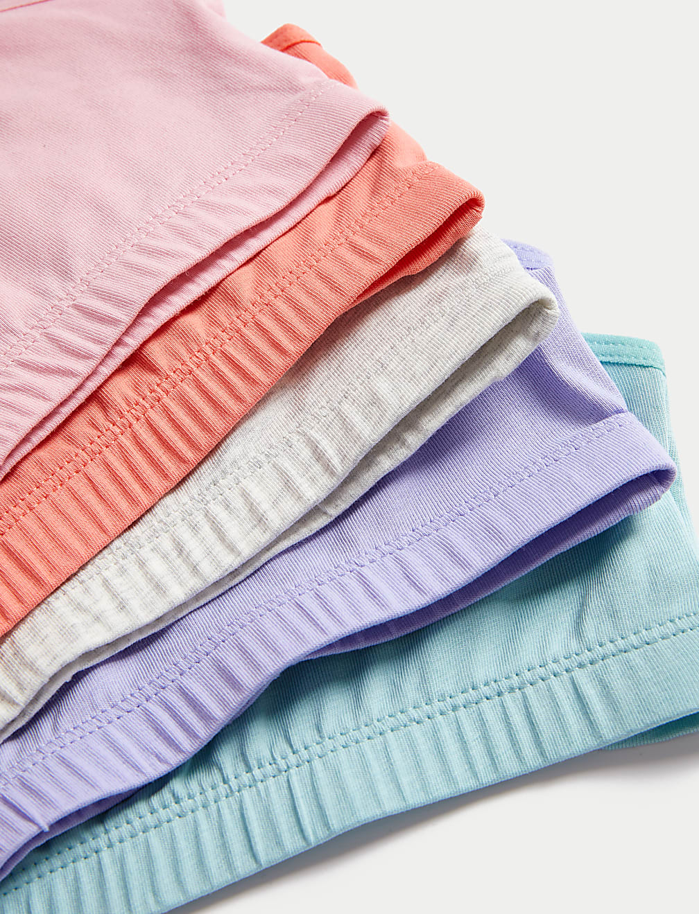 5pk Cotton with Stretch Crop Tops (6-16 Yrs)