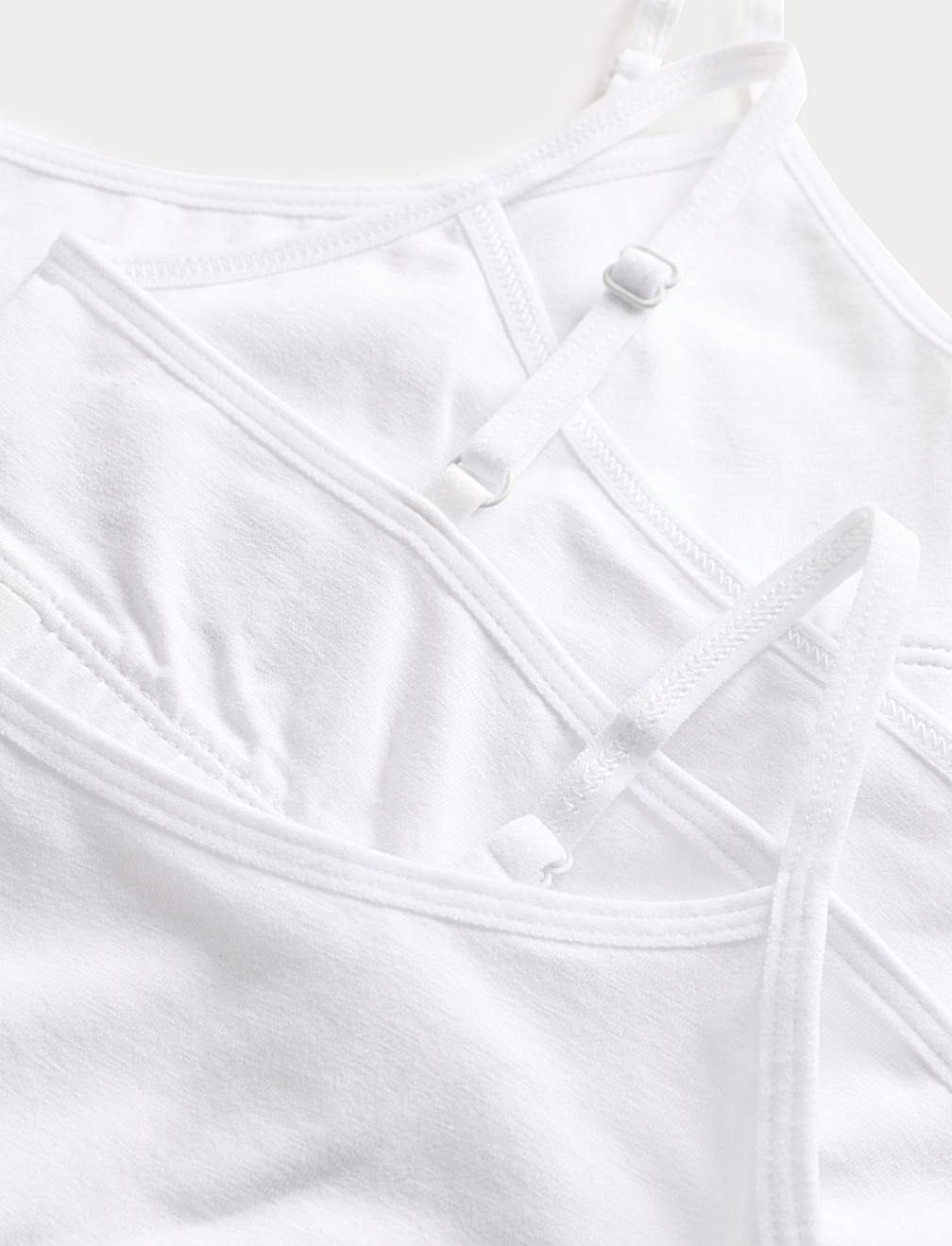 3 Pack Cotton with Stretch Crop Tops (6-16 Yrs)