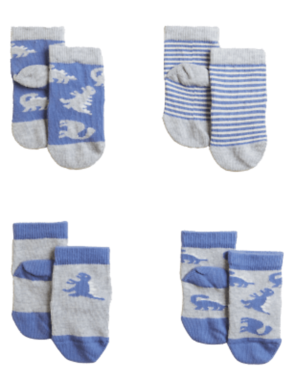 4pk Cotton Rich Dinosaur Baby Socks