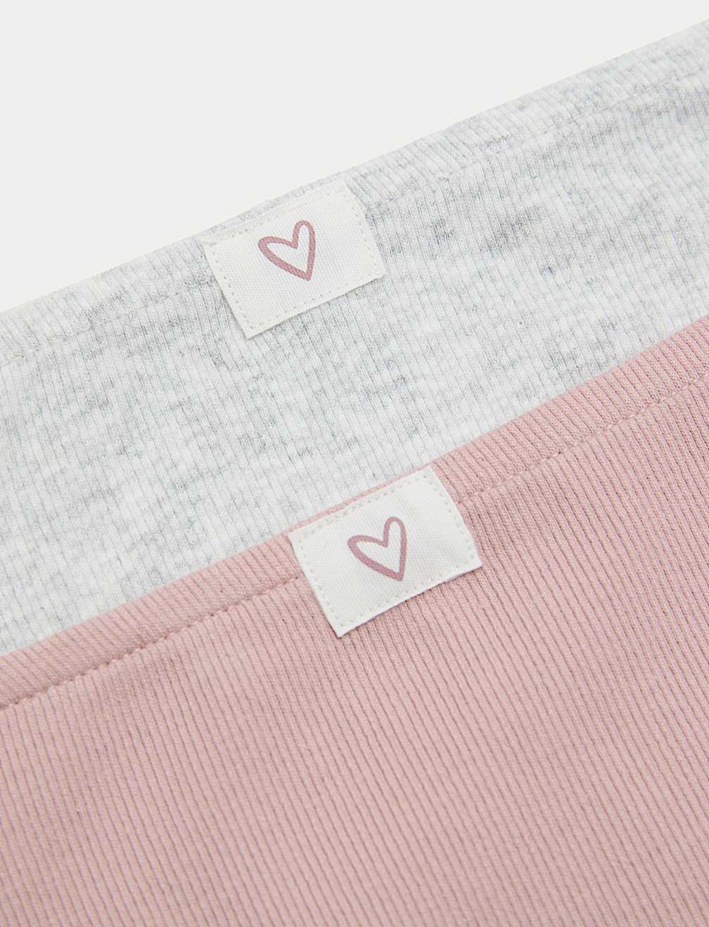 2 Pack Cotton with Stretch Heart Knickers (7-16 Yrs)