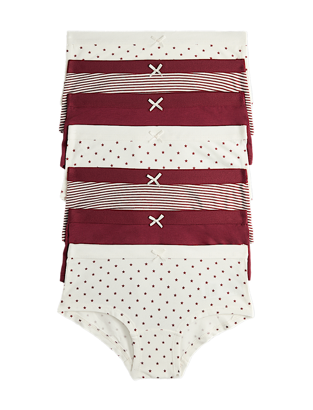 7 Pack Cotton Rich Star Stripe Shorts (5-16 Yrs)
