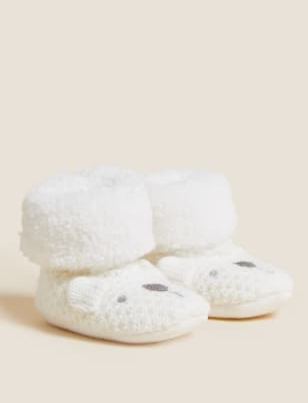 Polar Bear Knitted Booties (0-24 Mths)