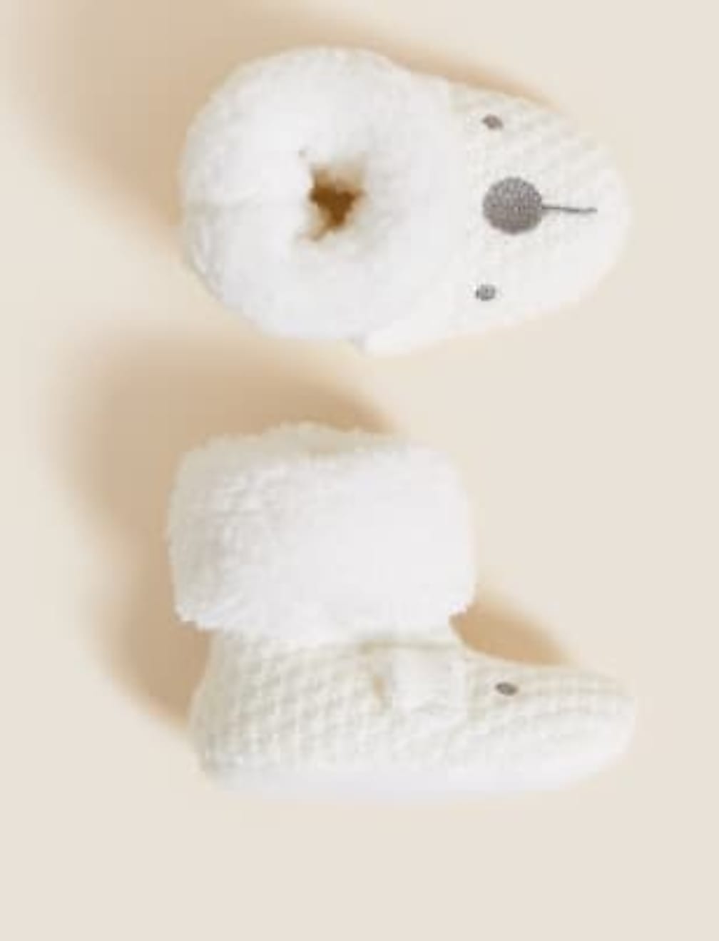 Polar Bear Knitted Booties (0-24 Mths)