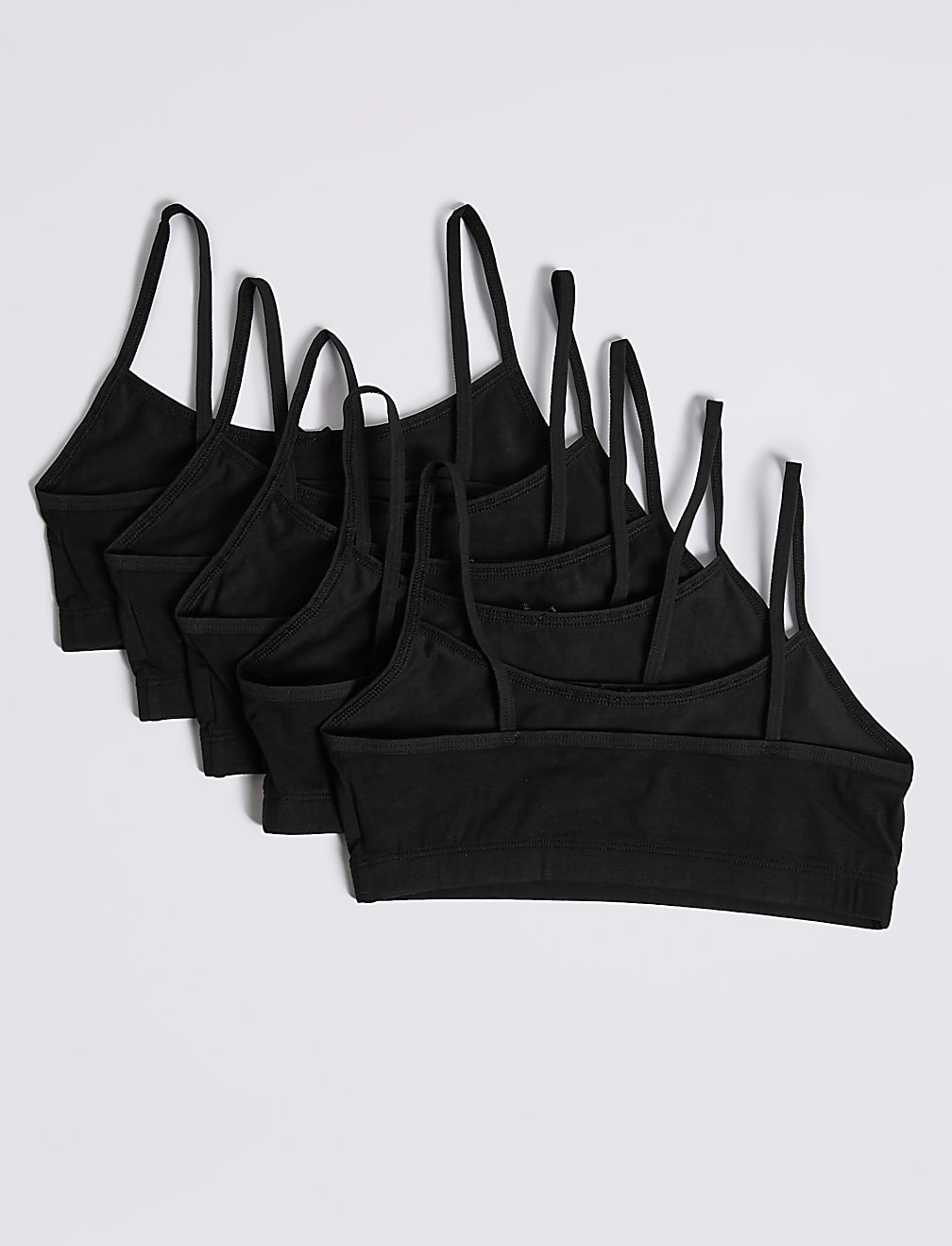5 Pack Cotton Cropped Tops (6-16 Years)