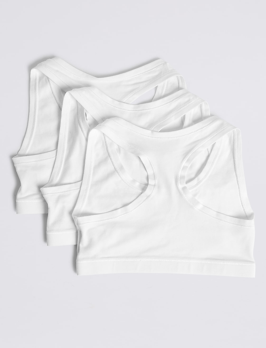 3 Pack Flexifit™ Cropped Tops (6-16 Years)