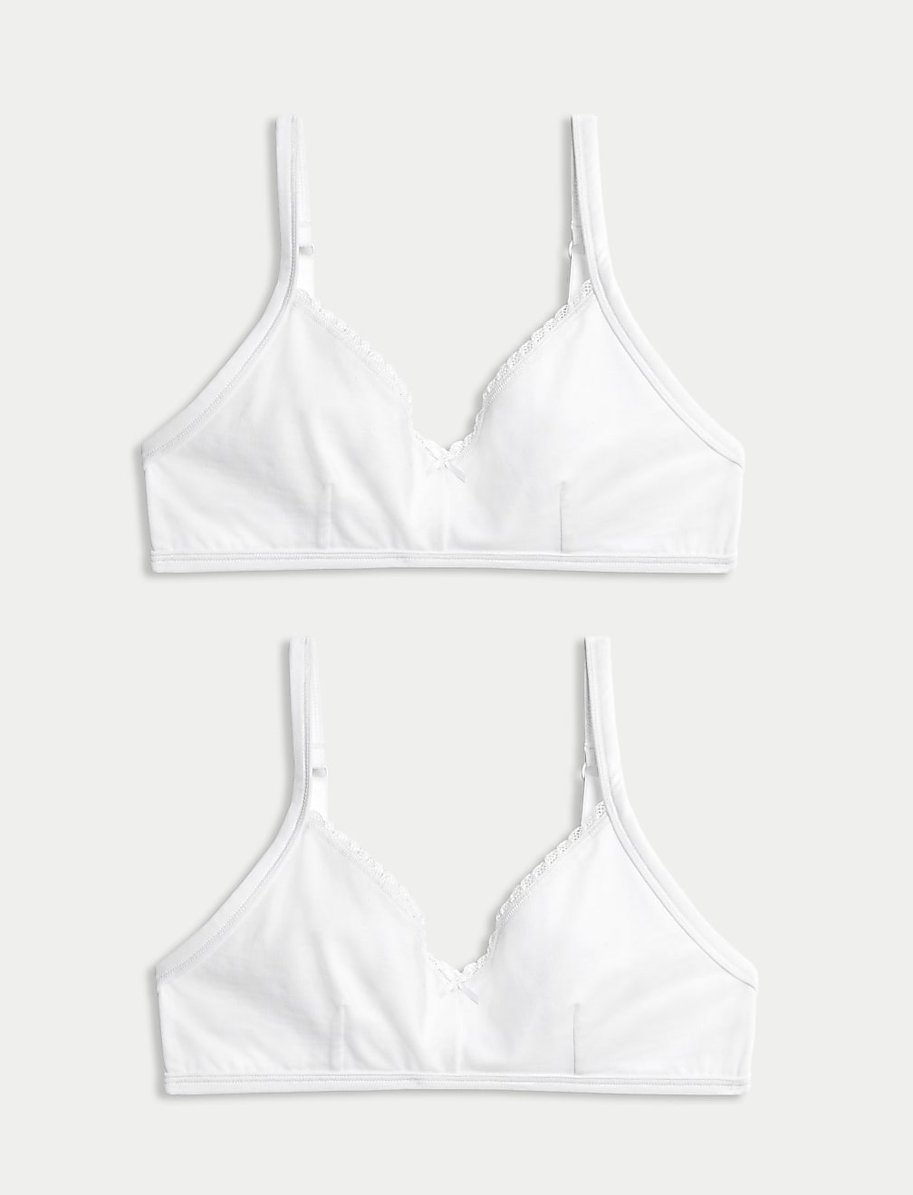 Pack of 2 Cotton Mix Lace Bra
