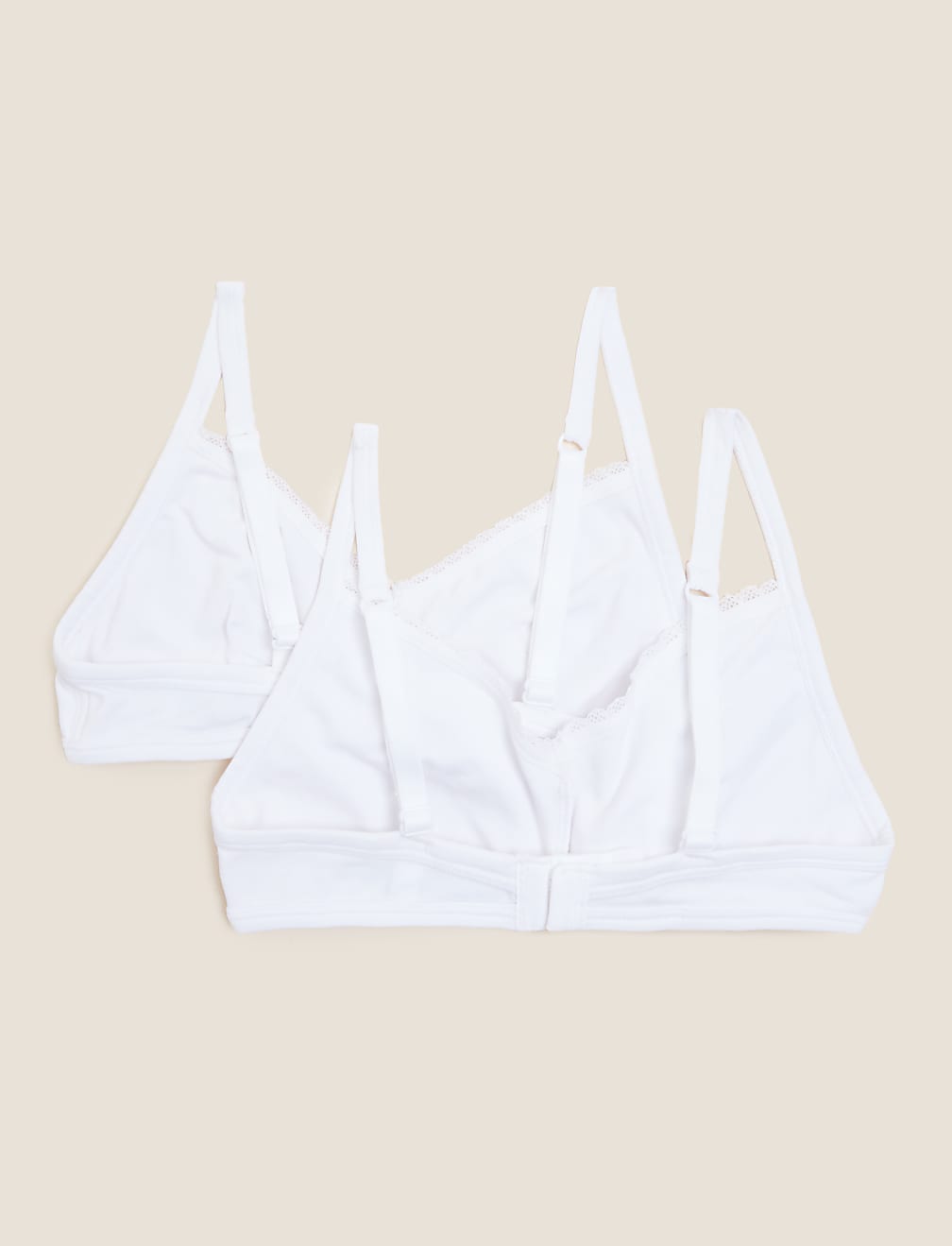 Pack of 2 Cotton Mix Lace Bra