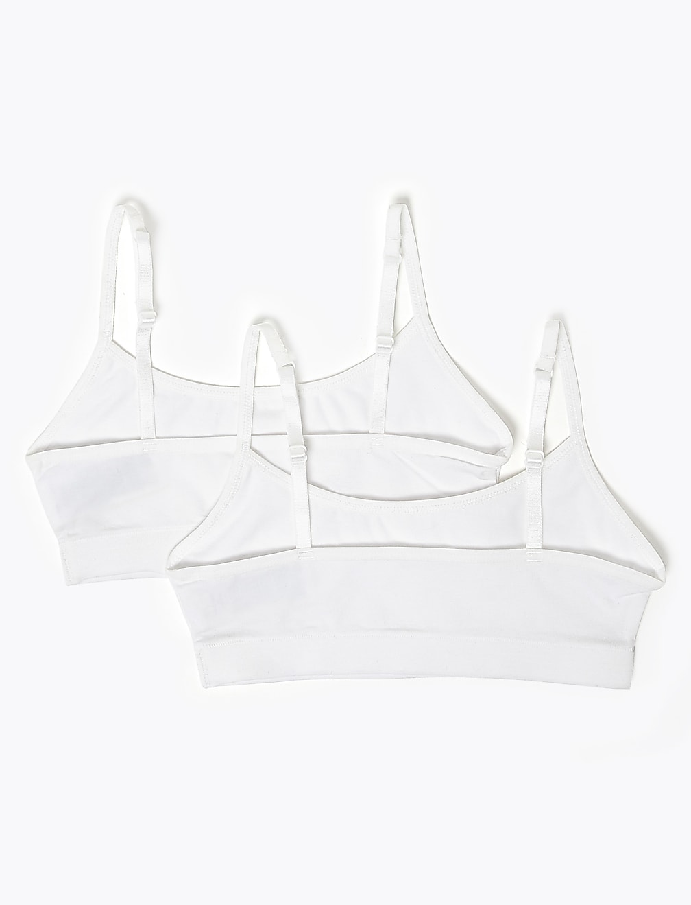 2pk Flexifit™ Cotton Rich Crop Tops (6-16 Yrs)